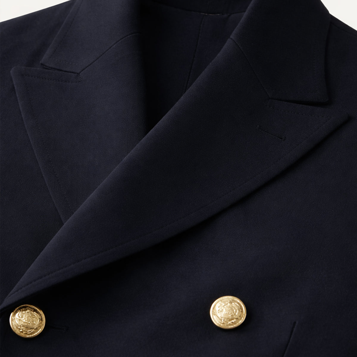 Beau | Men's Double Breasted Blazer Navy Gold Button