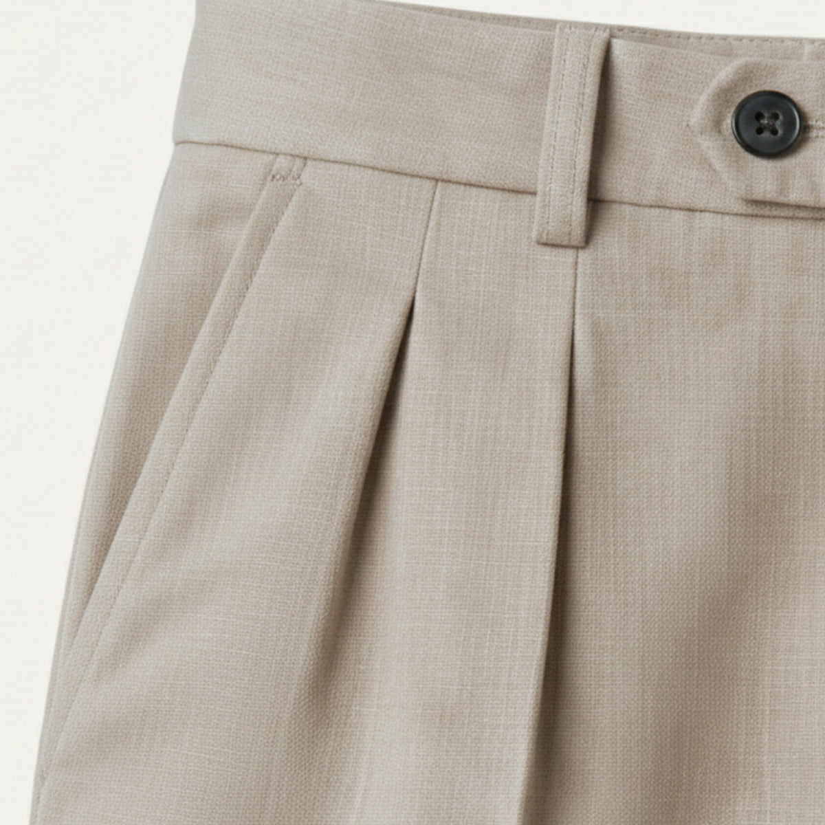 Lars | Men's Pleated Dress Pants Beige