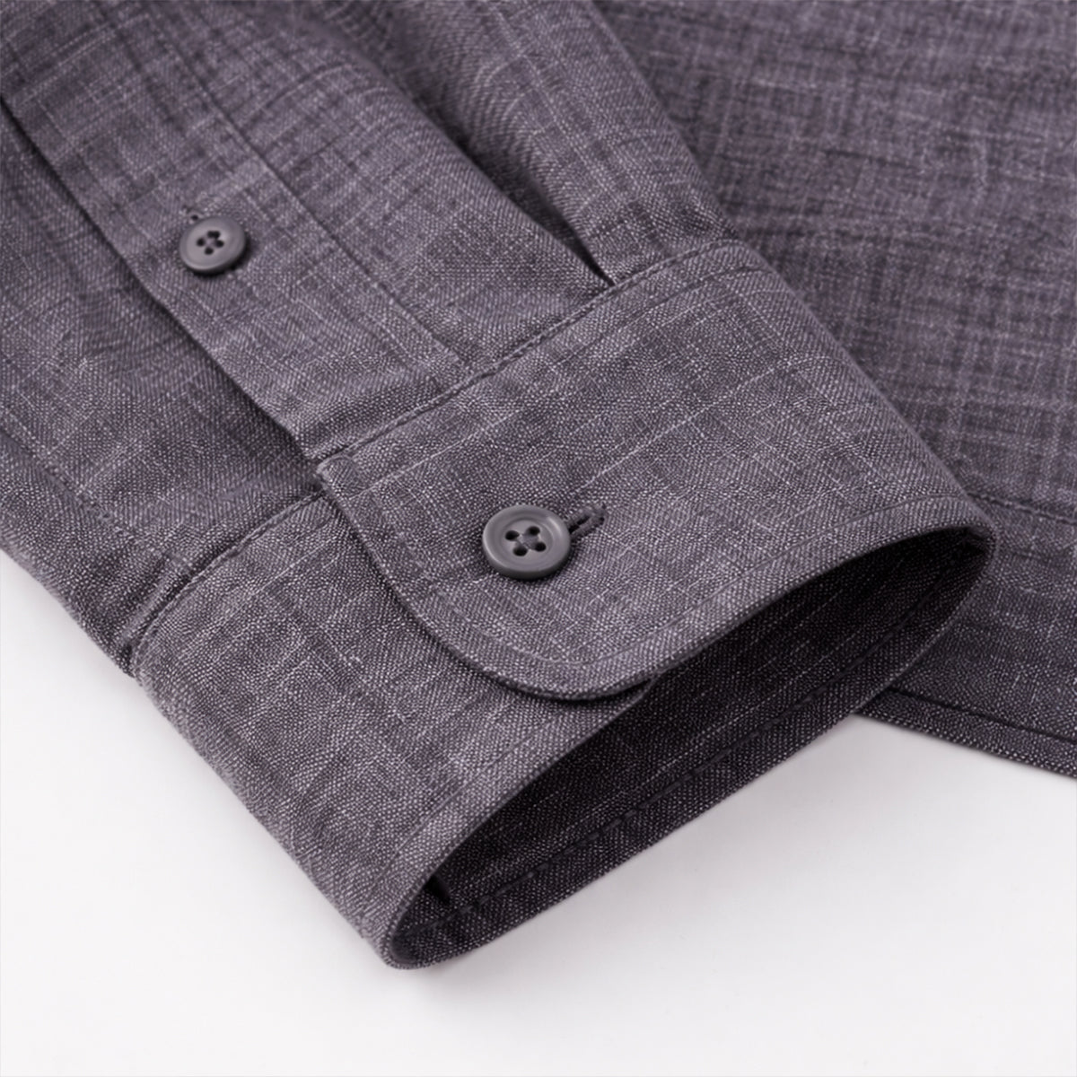 Ash | Men's Button Up Shirt Charcoal Gray Long Sleeve