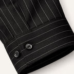 Dama Washington Rory men's pinstripe button down shirt black long sleeve - view 8