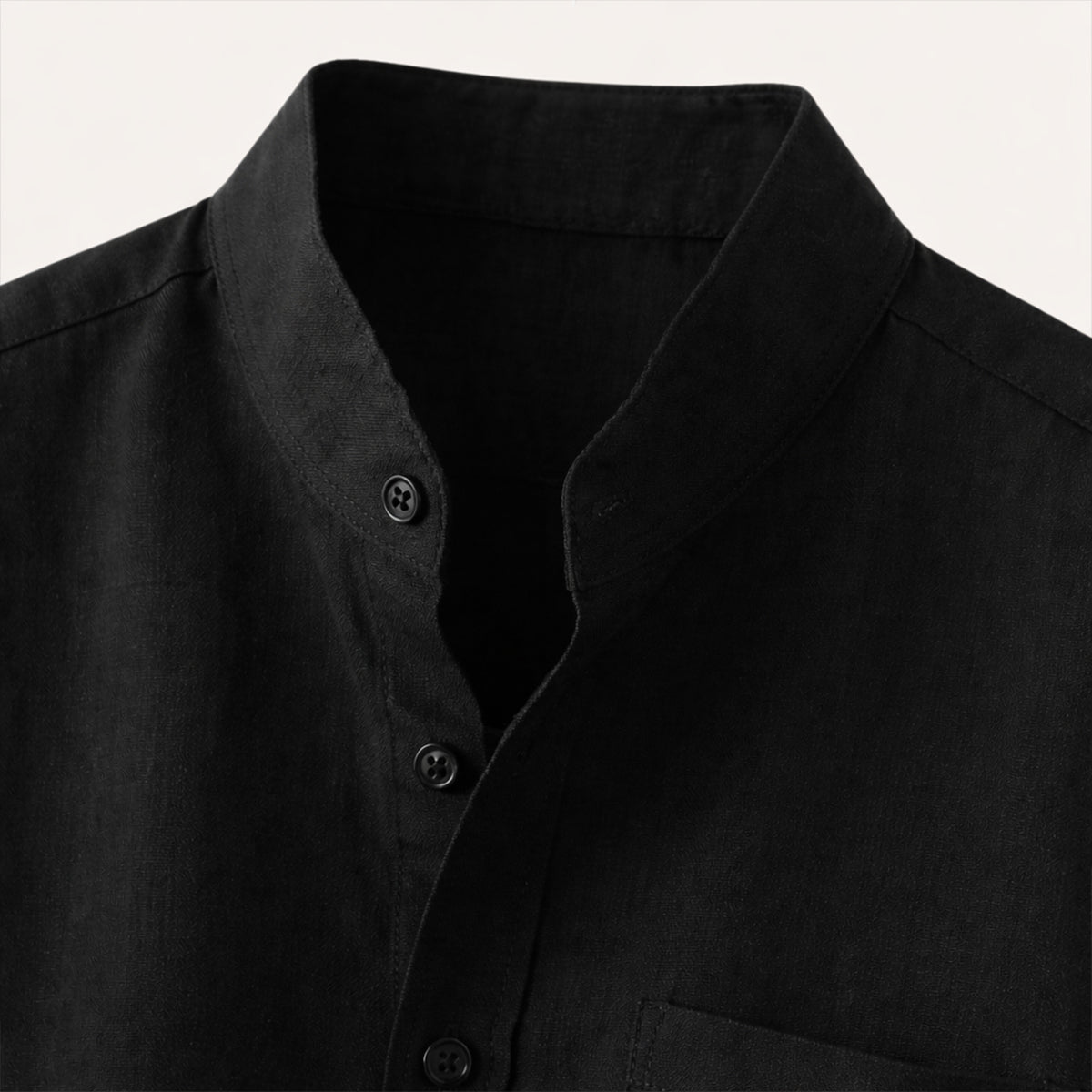 Axel | Men's Button Up Shirt Black Short Sleeve