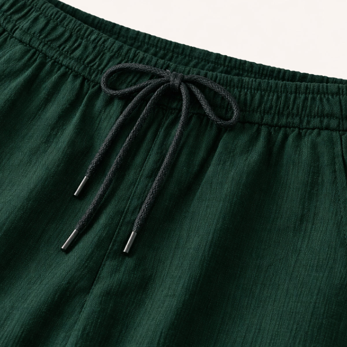 Rhys | Men's Linen Lounge Set Green Drawstring Pants Shirt