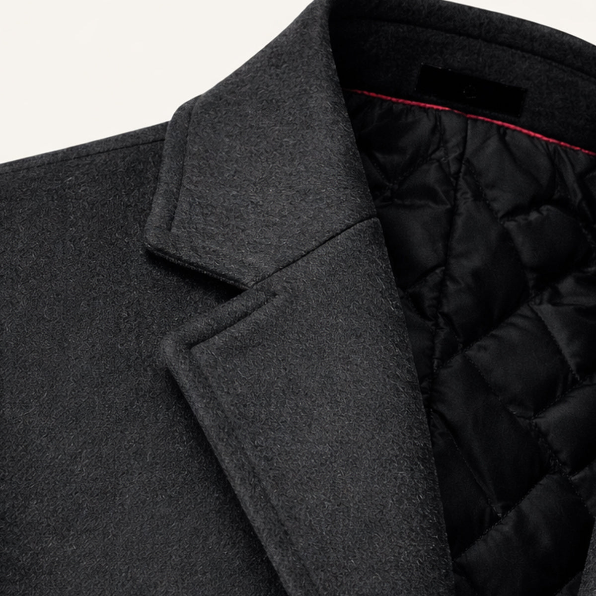 Rowan | Men's Wool Overcoat Black Long Formal Coat