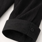 Dama Washington Erik men's slim fit dress shirt black pinstripe - view 4