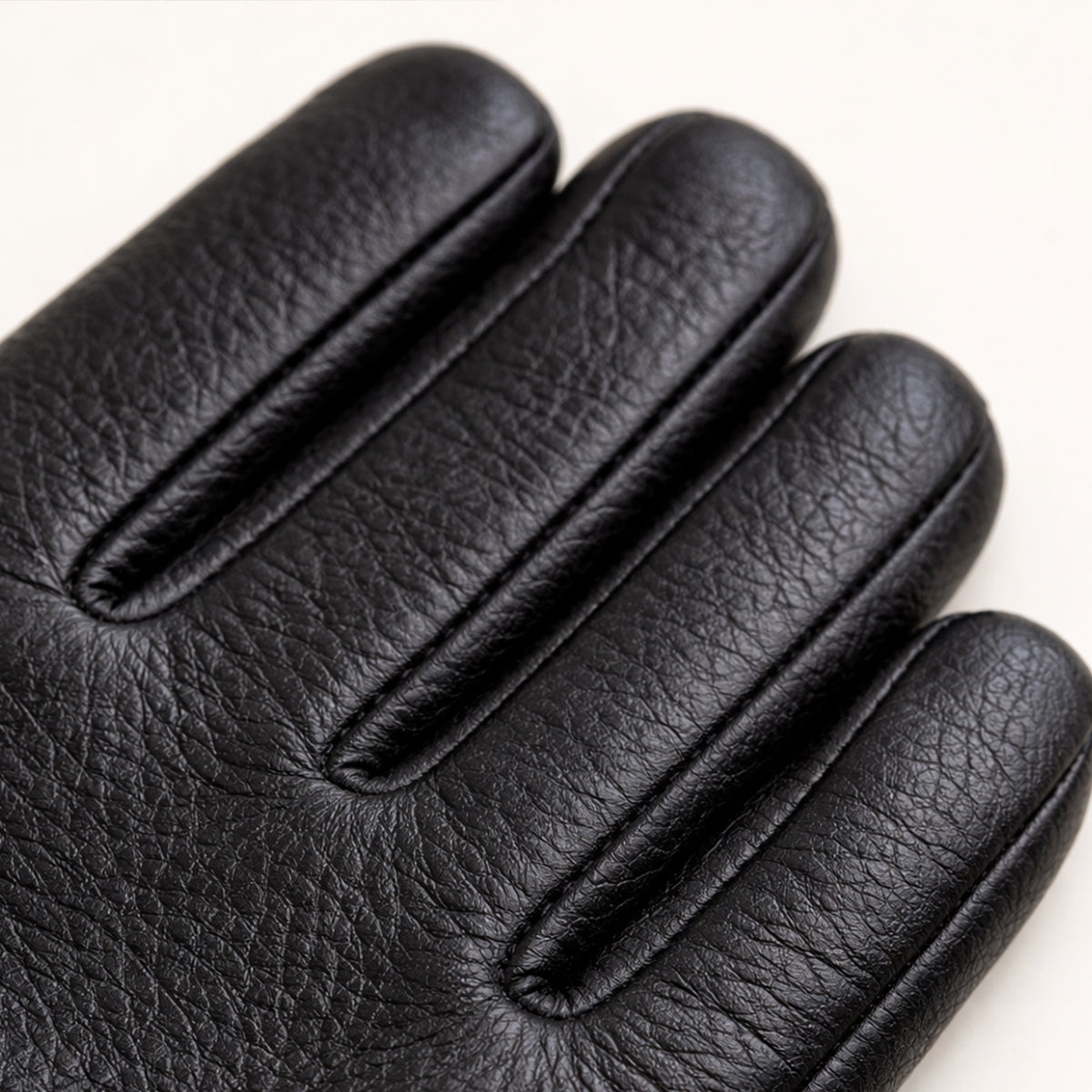 Rowan | Men's Leather Gloves Black Wool Lined Winter Driving