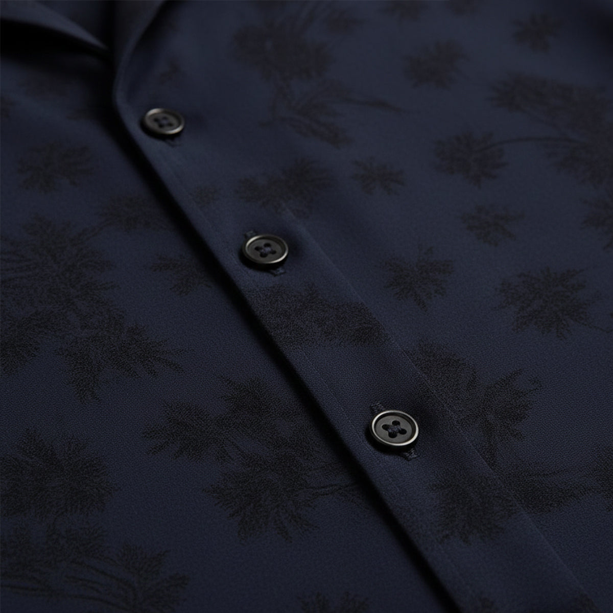Rowan | Men's Camp Collar Shirt Black Short Sleeve