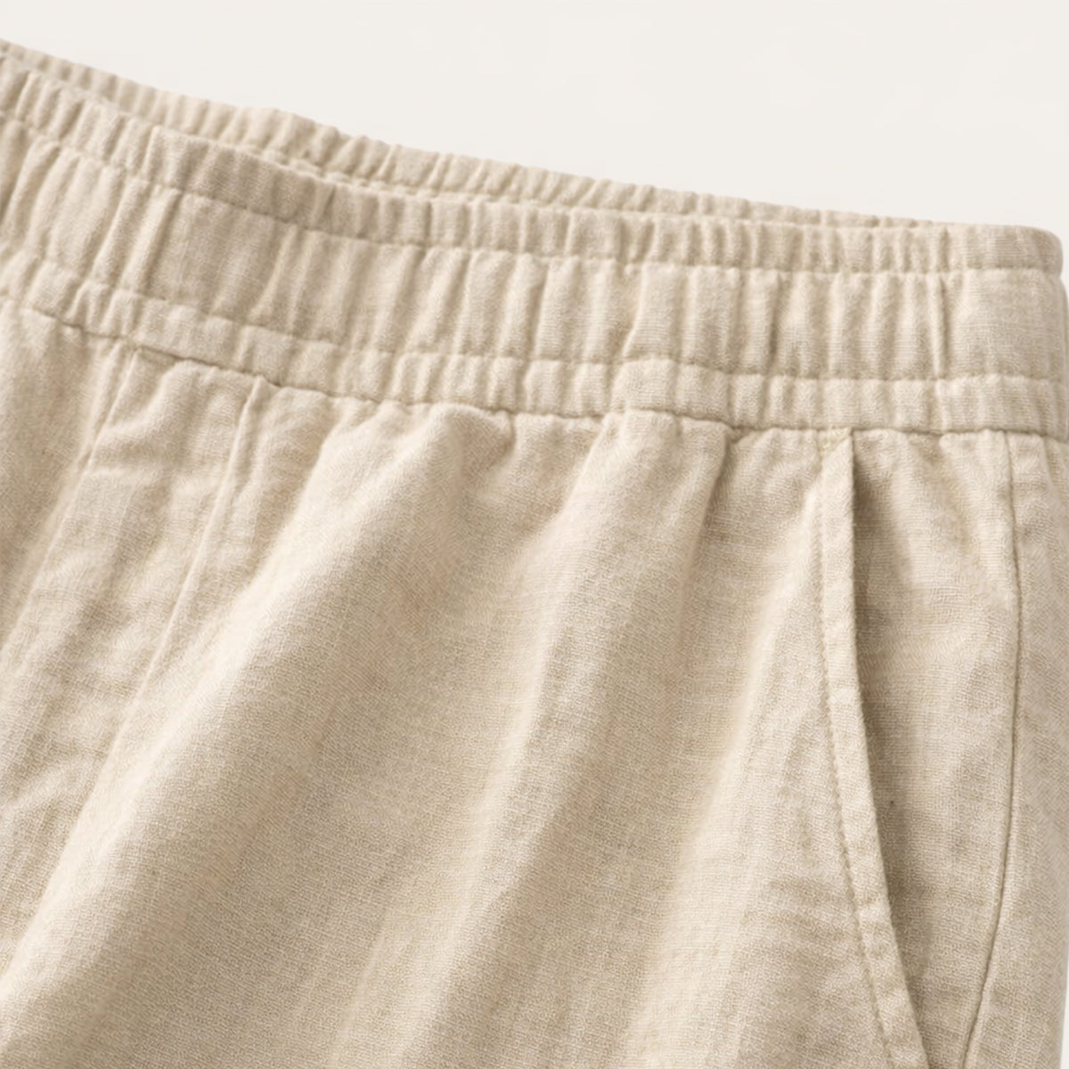 Axel | Men's Linen Set Cream Short Sleeve Shirt Pants