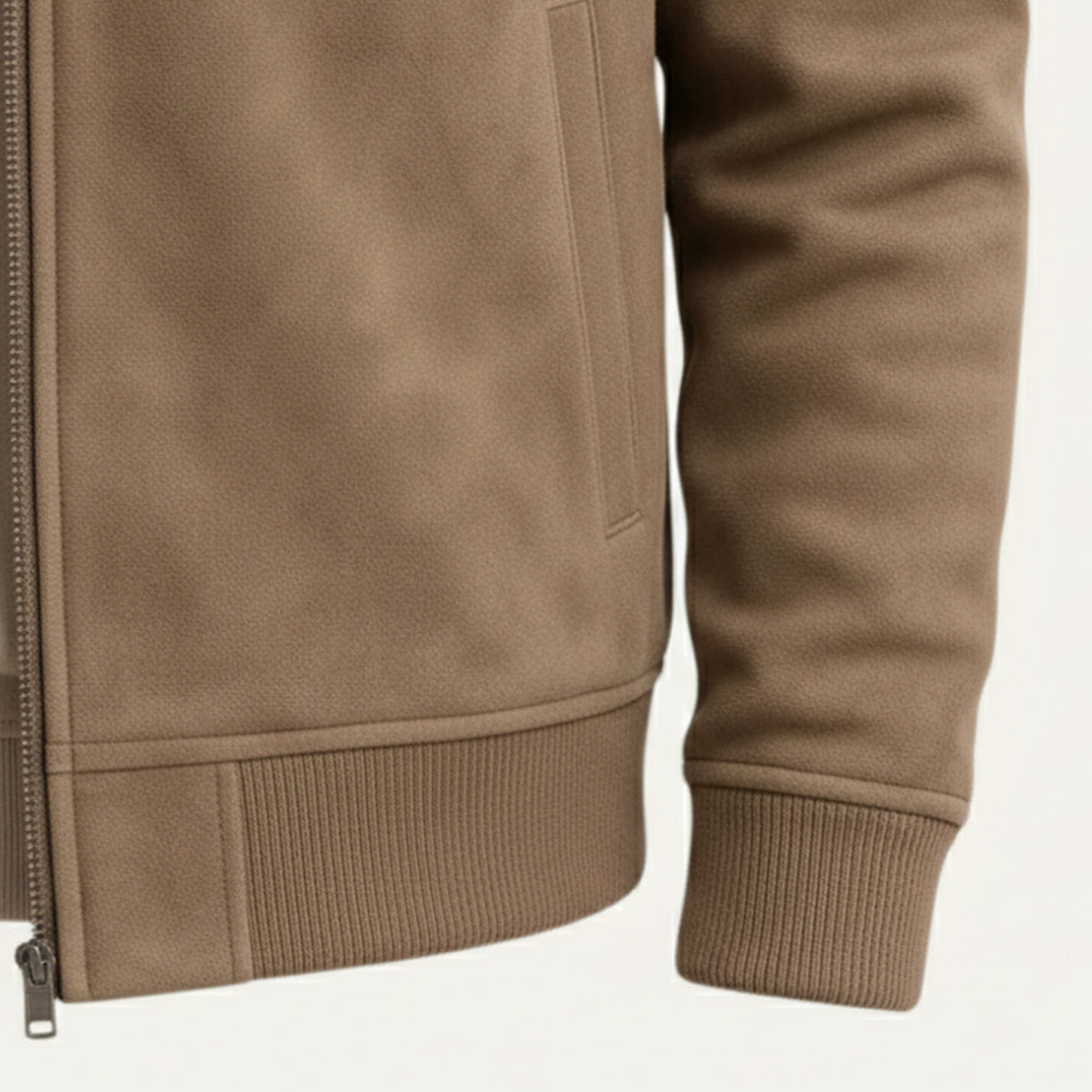 Wyatt | Men's Casual Zip Up Jacket Beige