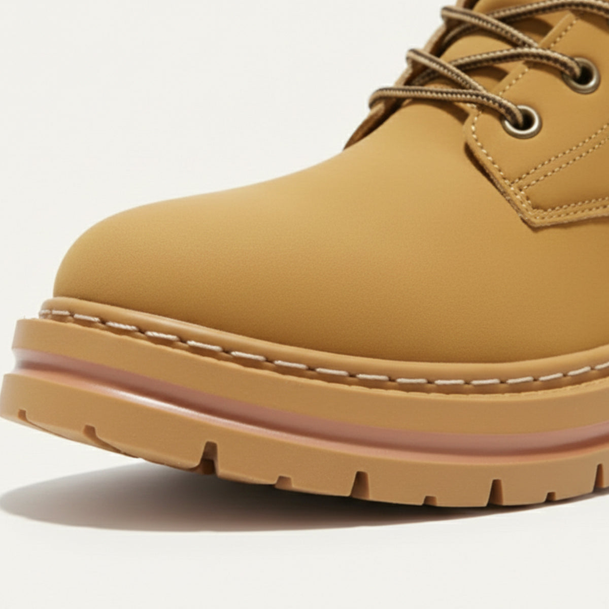 Beau | Men's Lace Up Work Boot Tan Platform Sole