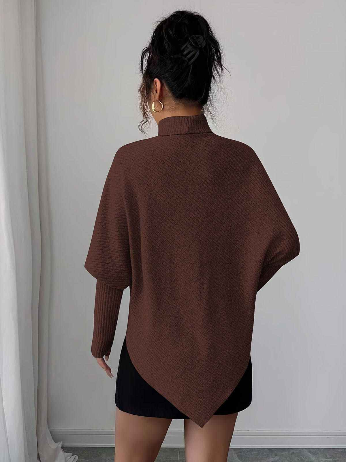 Dama Washington Stella women's oversized turtleneck sweater brown - view 15