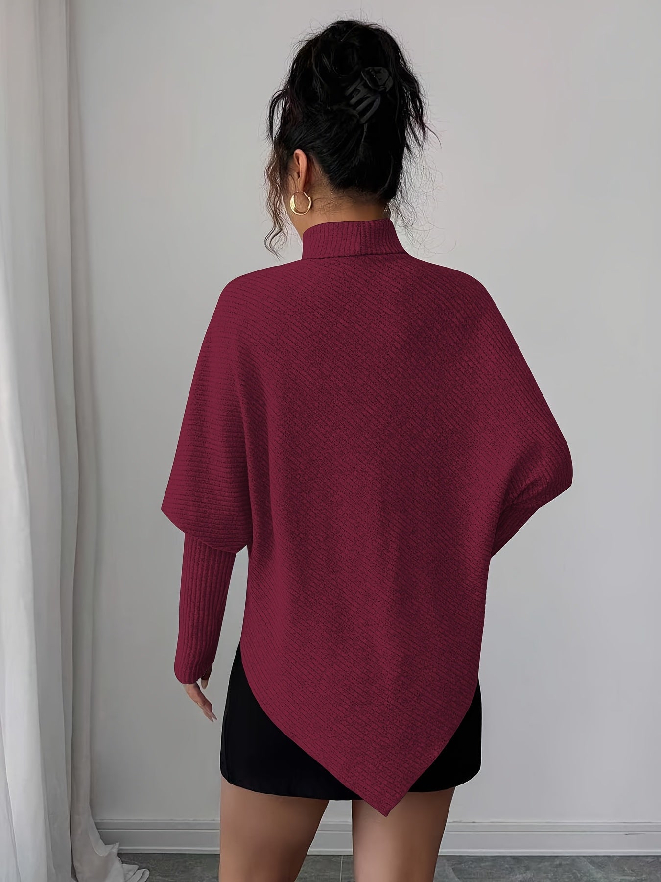Stella | Women's Oversized Turtleneck Sweater Brown