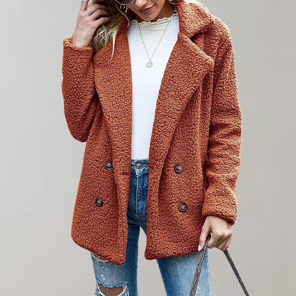 Dama Washington Dianthe women's double breasted relaxed fit jacket - front view