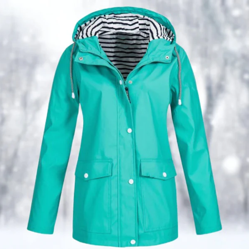 Dama Washington Arabella hooded button-front raincoat - view 2