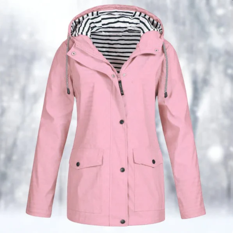 Dama Washington Arabella hooded button-front raincoat - view 7