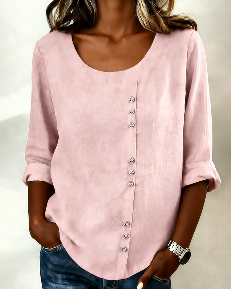 Camille | Women's Long Sleeve Button Down Shirt Light Blue