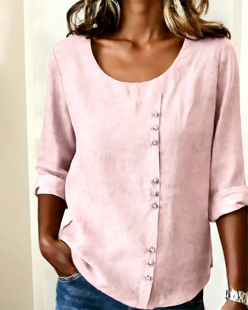 Camille | Women's Long Sleeve Button Down Shirt Light Blue