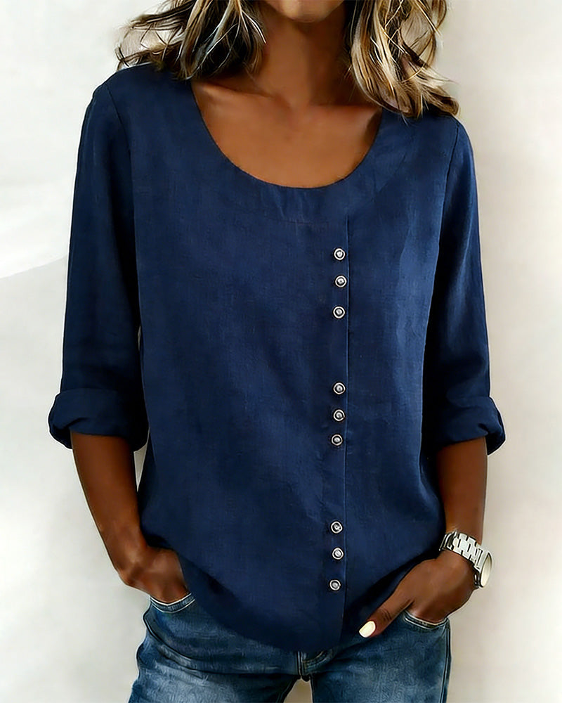 Camille | Women's Long Sleeve Button Down Shirt Light Blue