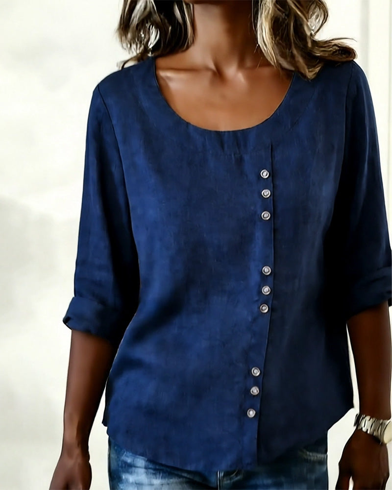 Camille | Women's Long Sleeve Button Down Shirt Light Blue