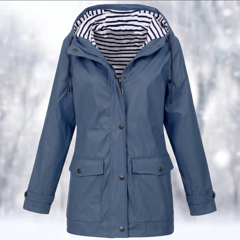 Dama Washington Arabella hooded button-front raincoat - view 4