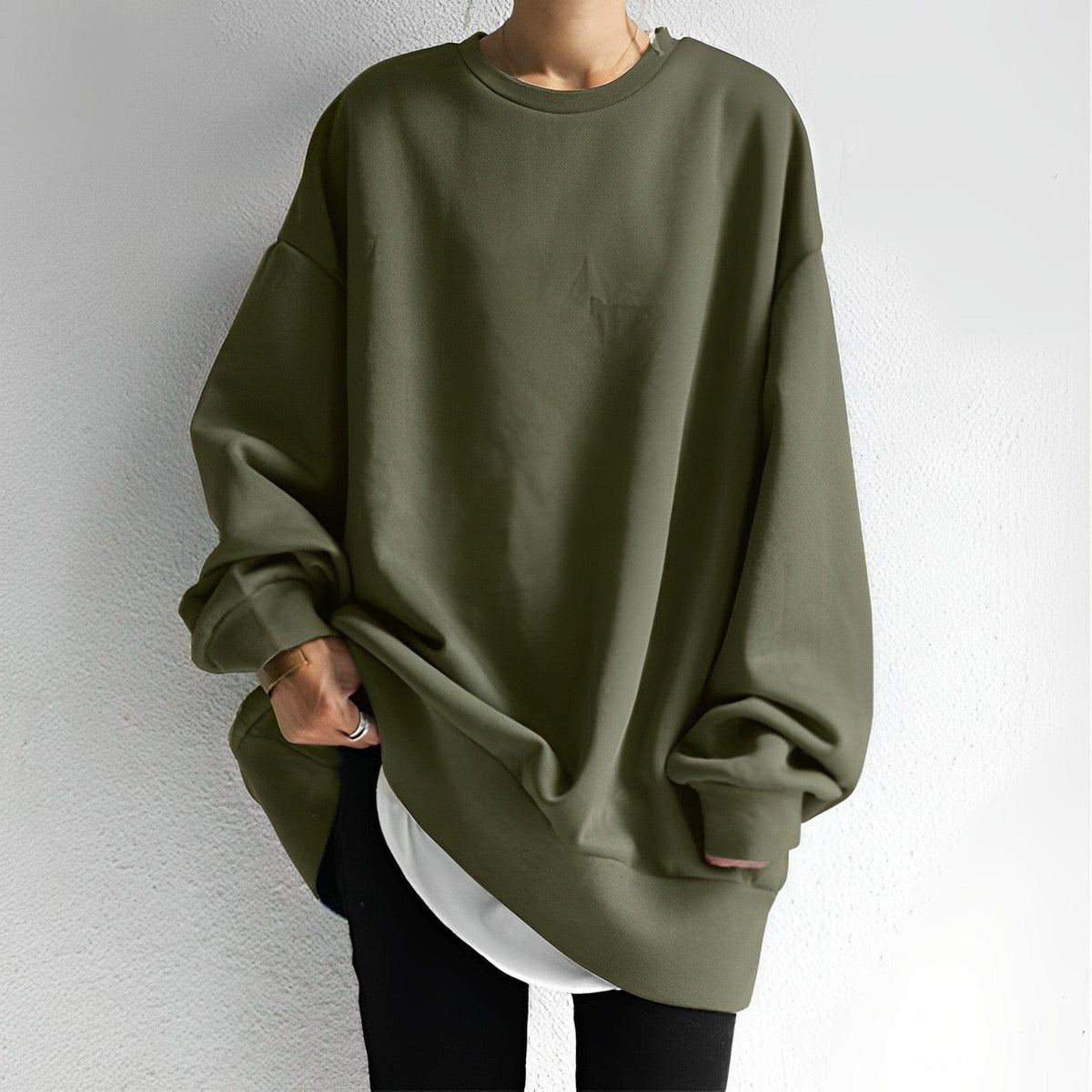 Dama Washington Tacita women's oversized crewneck pullover sweater - view 4