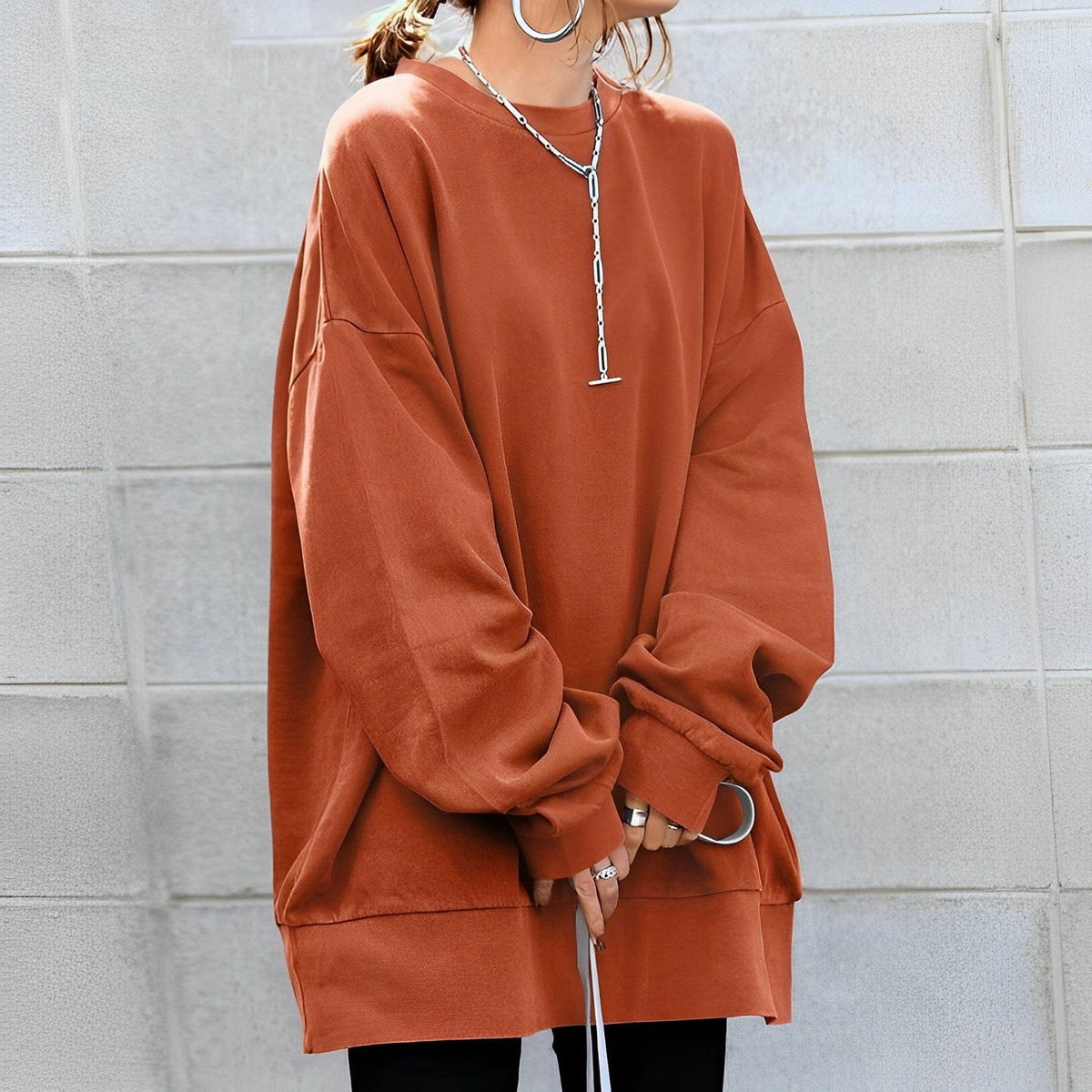 Dama Washington Tacita women's oversized crewneck pullover sweater - view 5