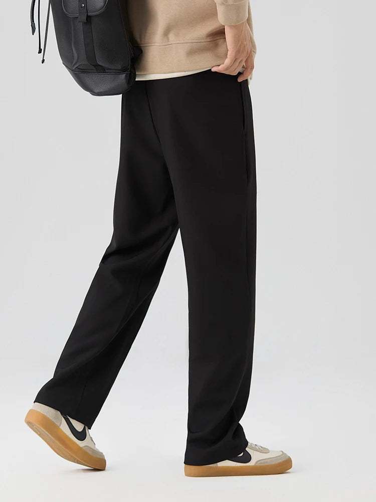 Rowan | Men's Pleated Dress Pants Beige Straight Leg