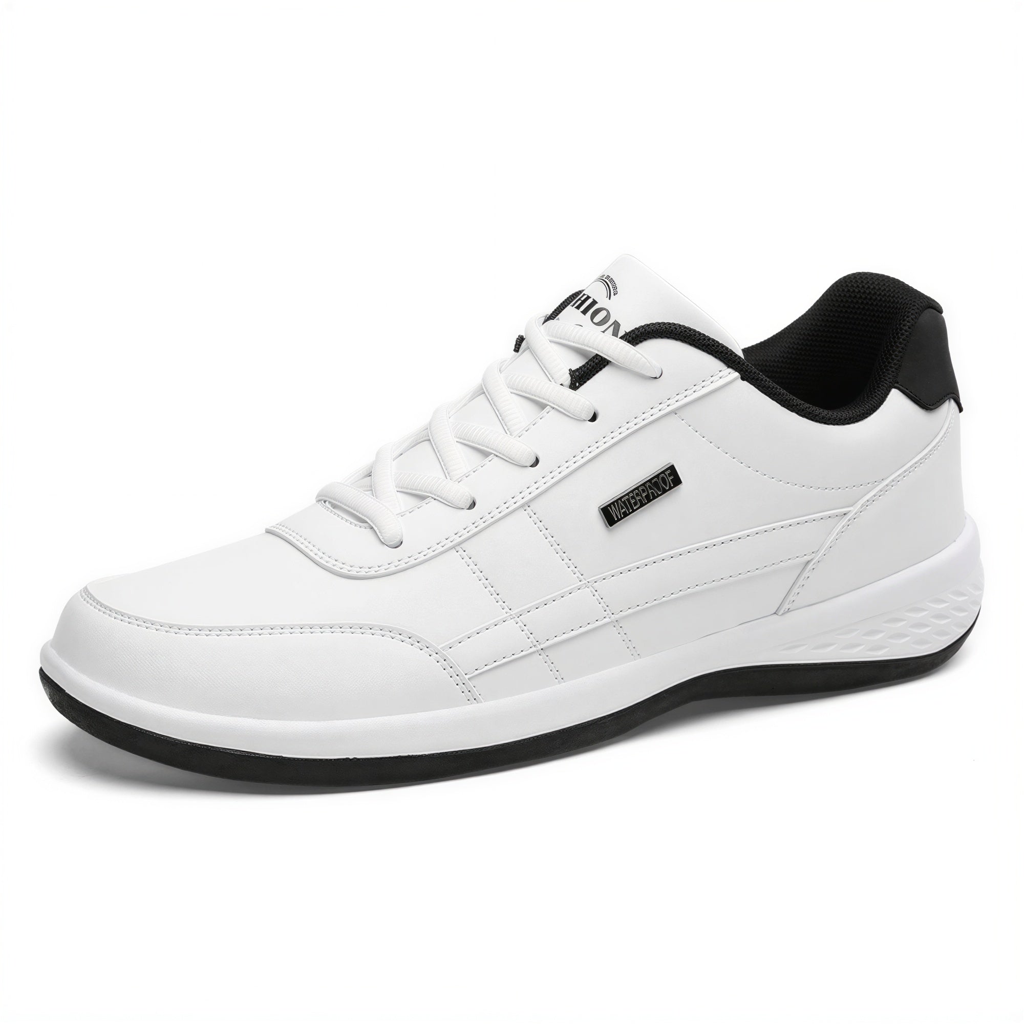 Jude | Men's Casual Low Top Sneakers Black Red White