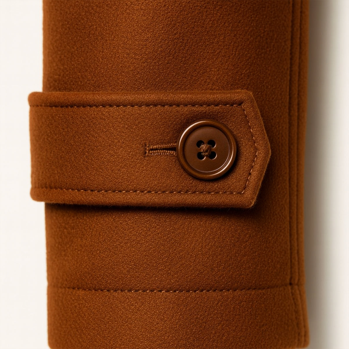 Esme | Men's Wool Coat Brown Long Sleeve Collared