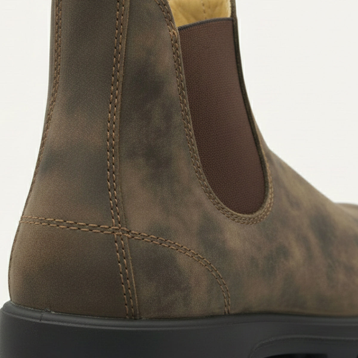 Bram | Men's Suede Chelsea Boot Brown Black Sole