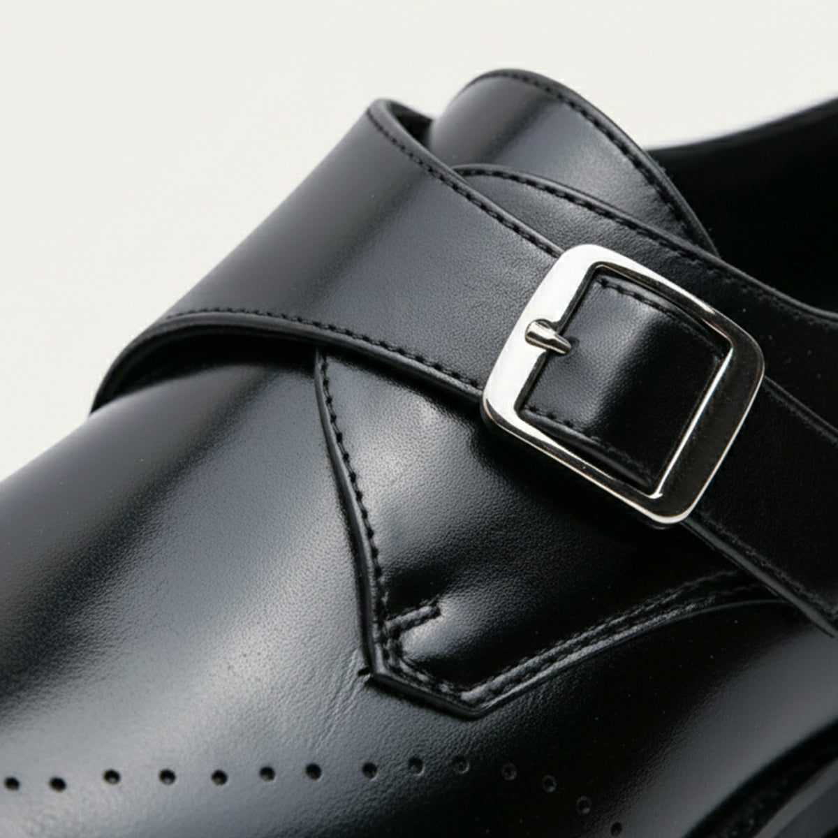 Thorne | Men's Formal Buckle Leather Dress Shoes Black