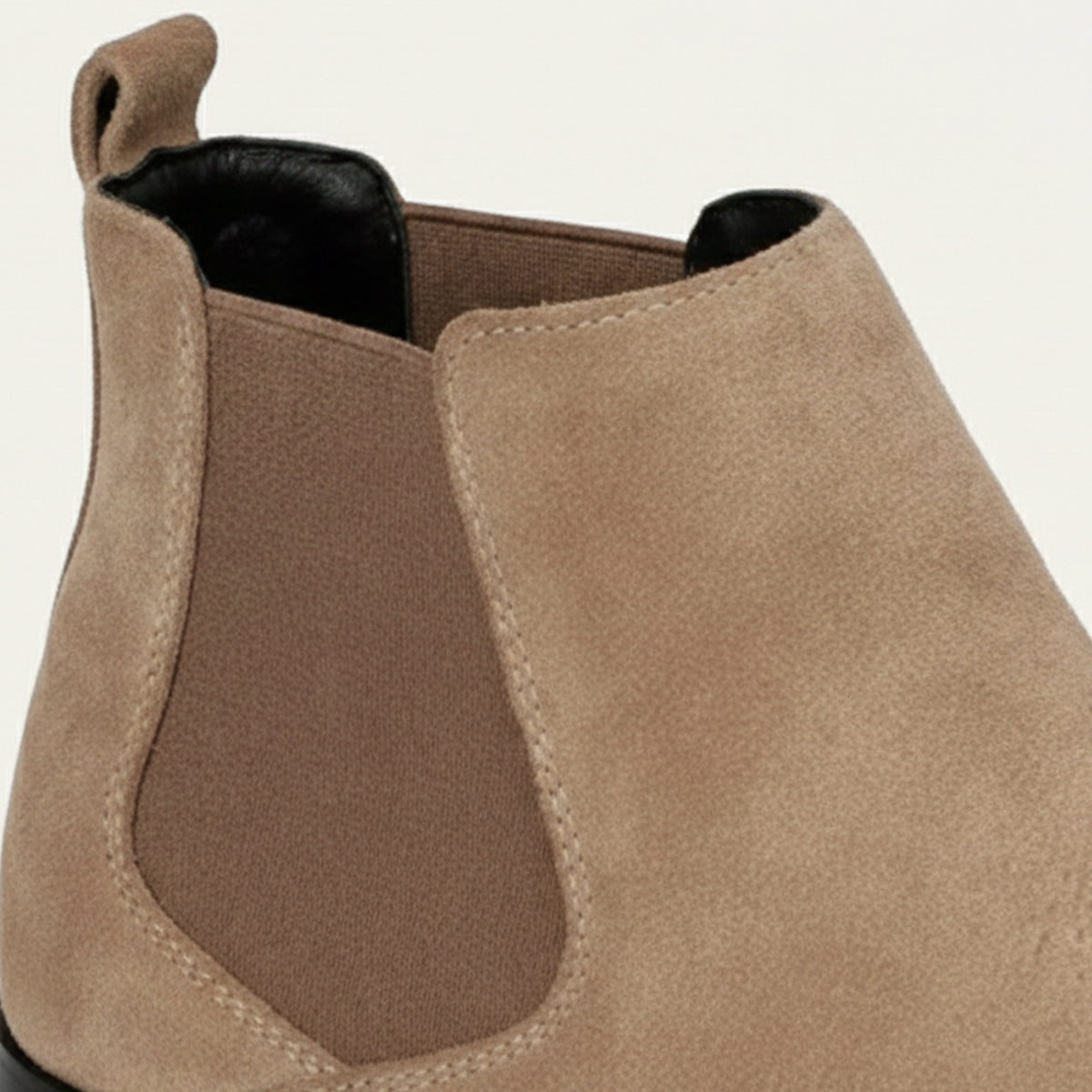 Bram | Men's Suede Chelsea Boots Beige Slip On
