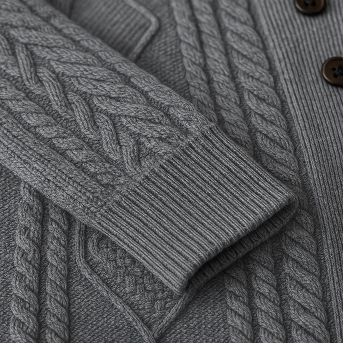 Bram | Men's Shawl Collar Cardigan Gray Cashmere Wool Blend