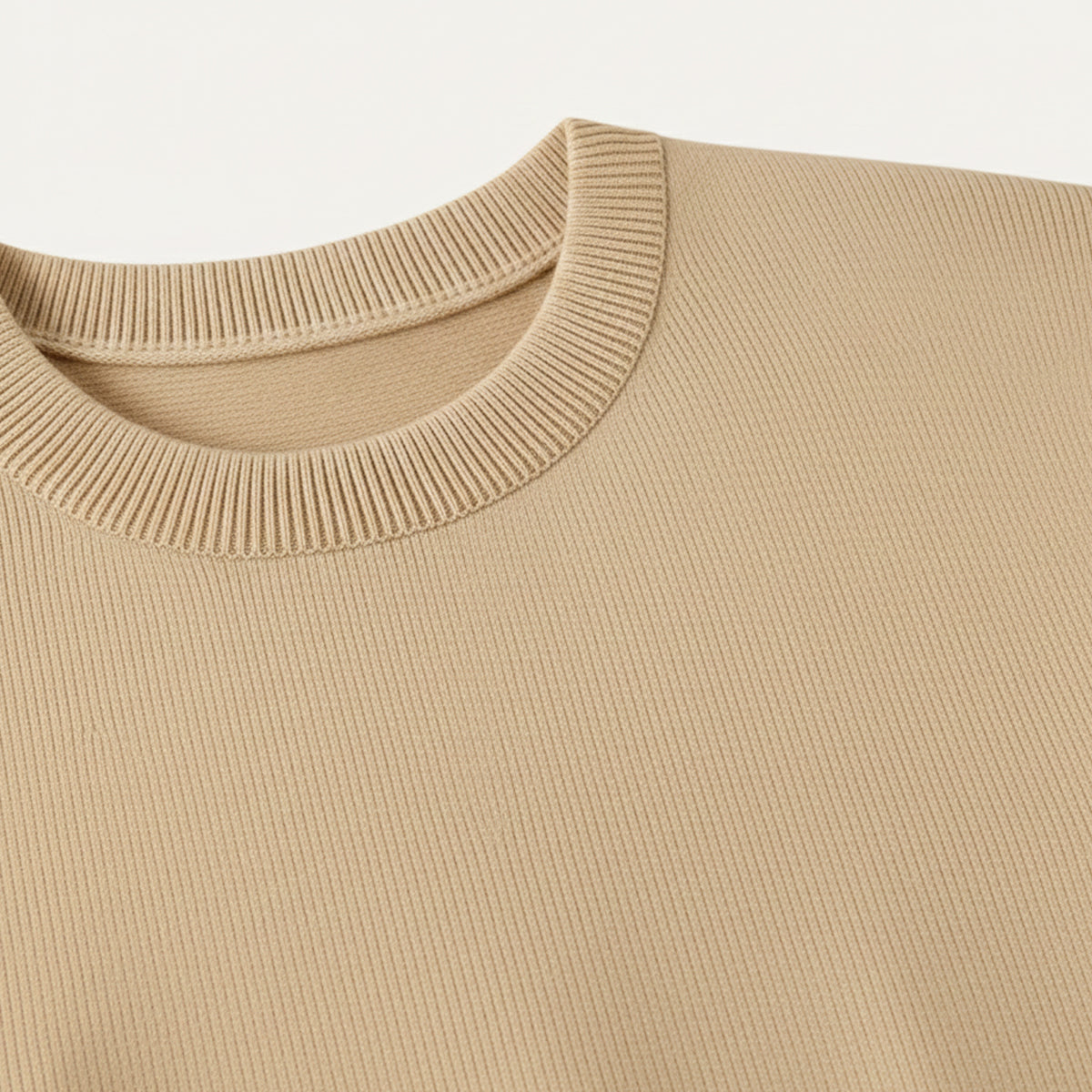 Aldo | Men's Crew Neck Sweater Cream Short Sleeve Knit