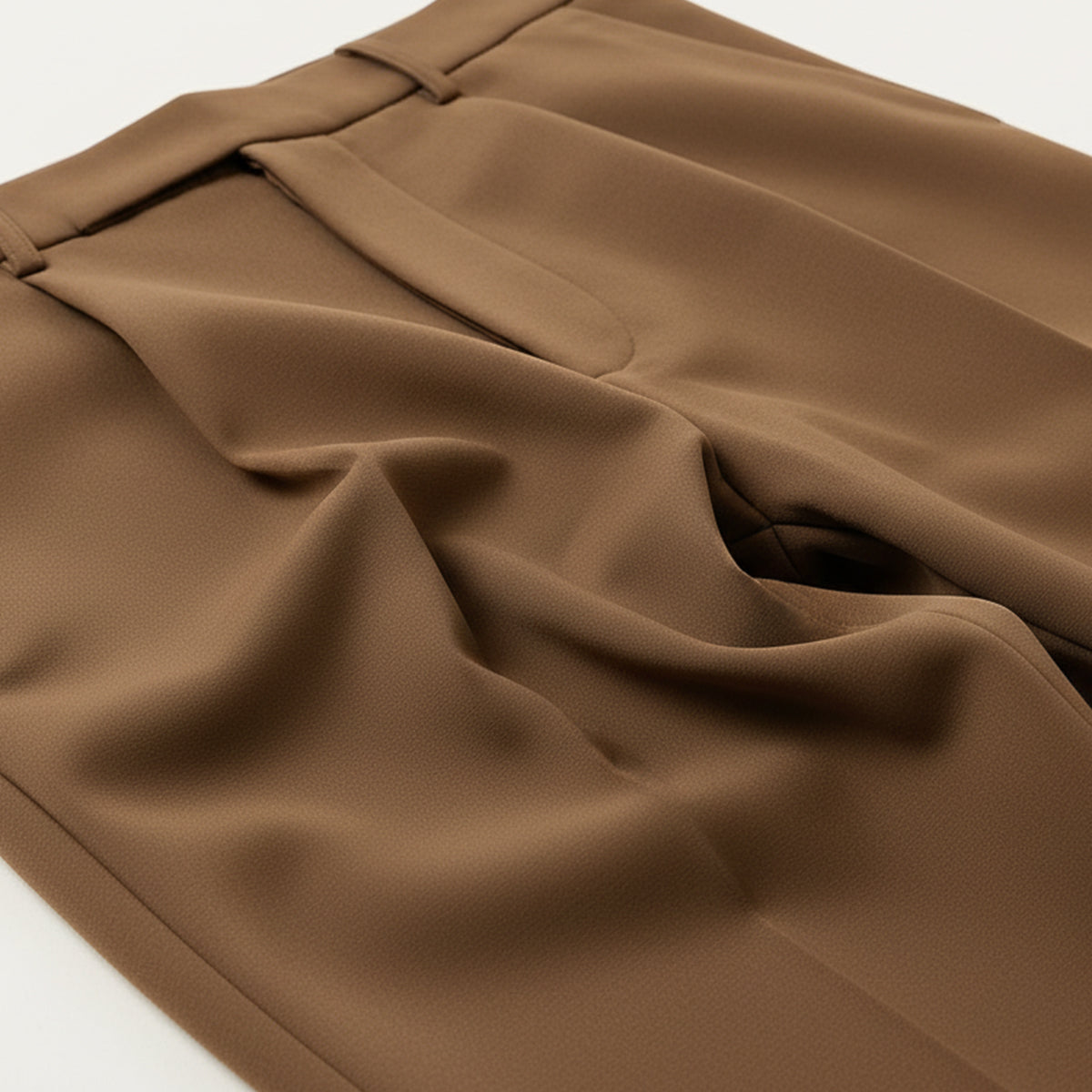 Bram | Men's Pleated Dress Pants Brown Tapered Ankle