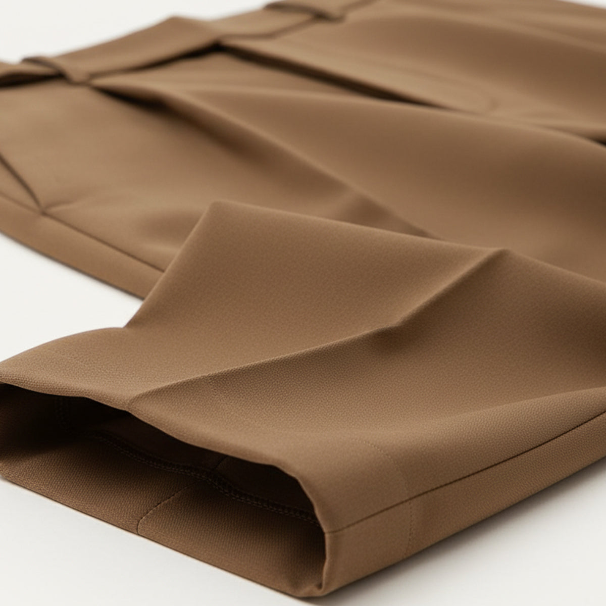 Bram | Men's Pleated Dress Pants Brown Tapered Ankle