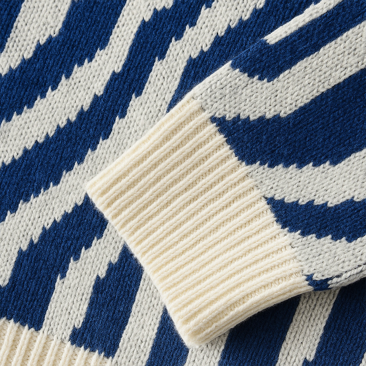 Axel | Men's Crew Neck Sweater Navy White Swirl Knit