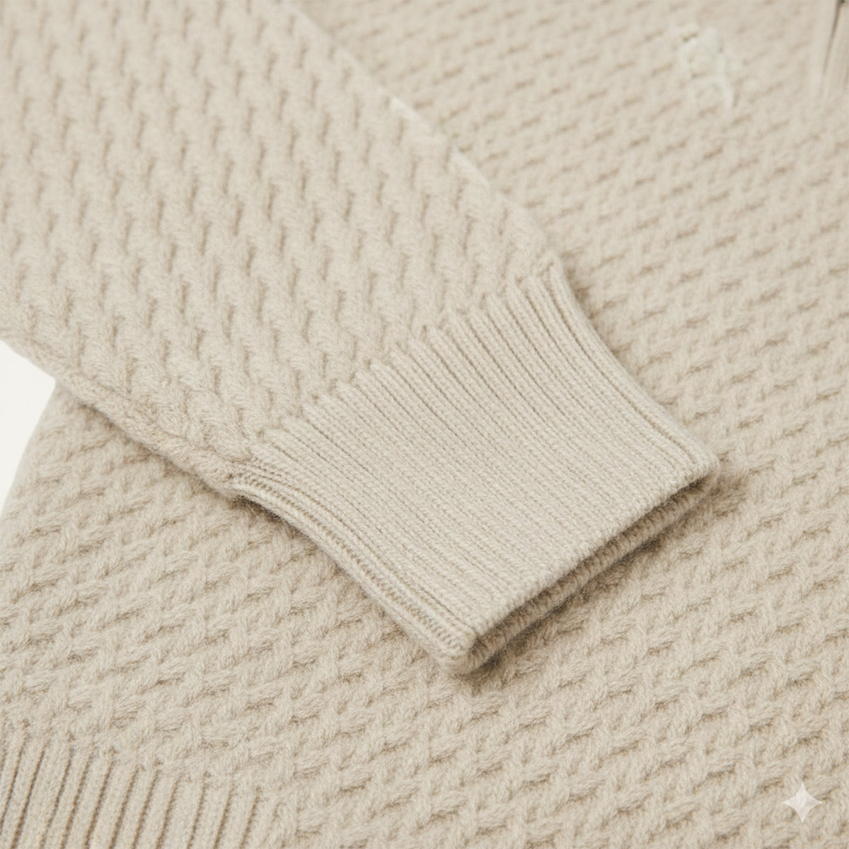 Ezra | Men's Quarter Zip Sweater Navy Ribbed Knit