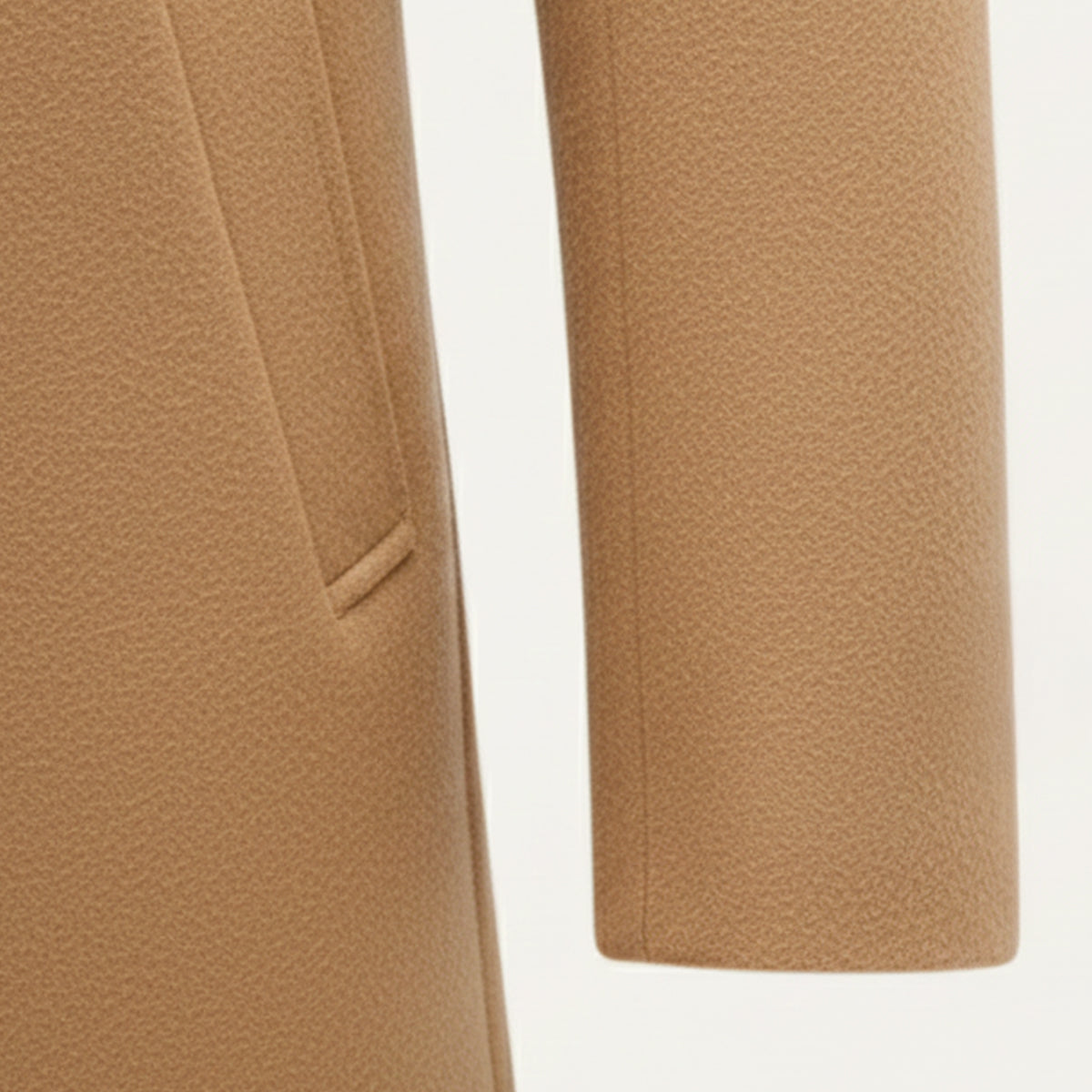 Ash | Men's Wool Coat Camel Single Breasted Long
