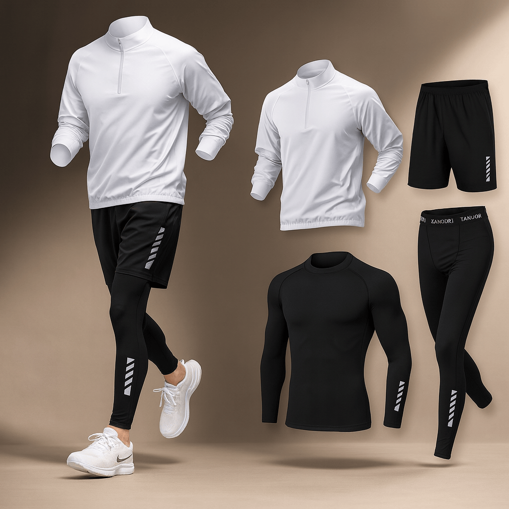 Axel | Men's Quarter Zip Sweater White Long Sleeve
