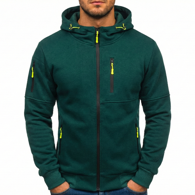 Dama Washington Cadmus men's cotton zip-up hoodie - view 8
