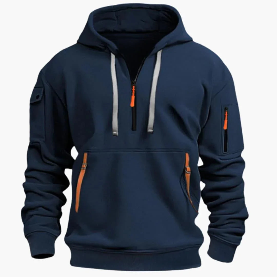 Dama Washington Abelard men's hoodie with adjustable hood and zipper pockets - front view