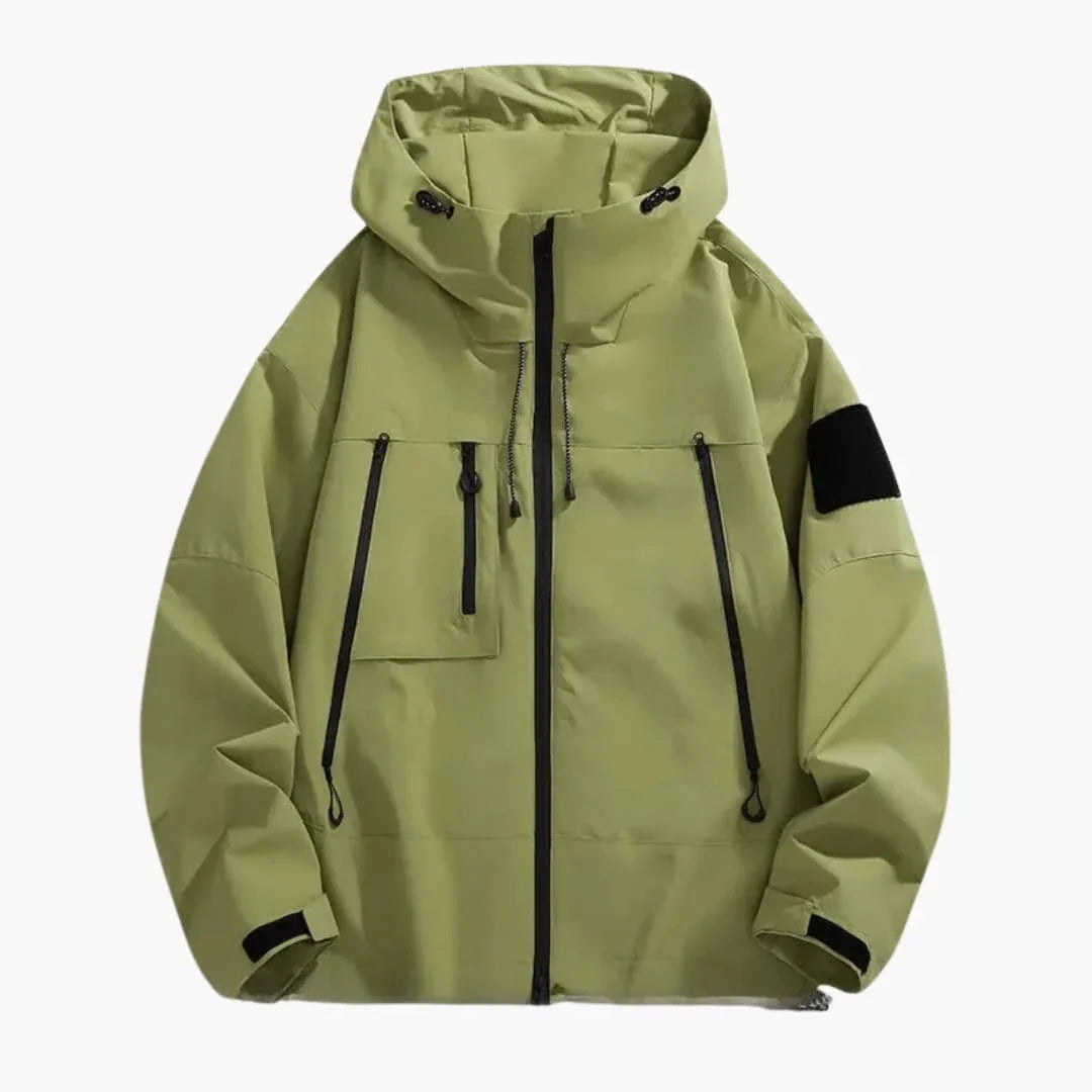 Dama Washington Joachim men's softshell jacket with hood and zipper pockets - front view