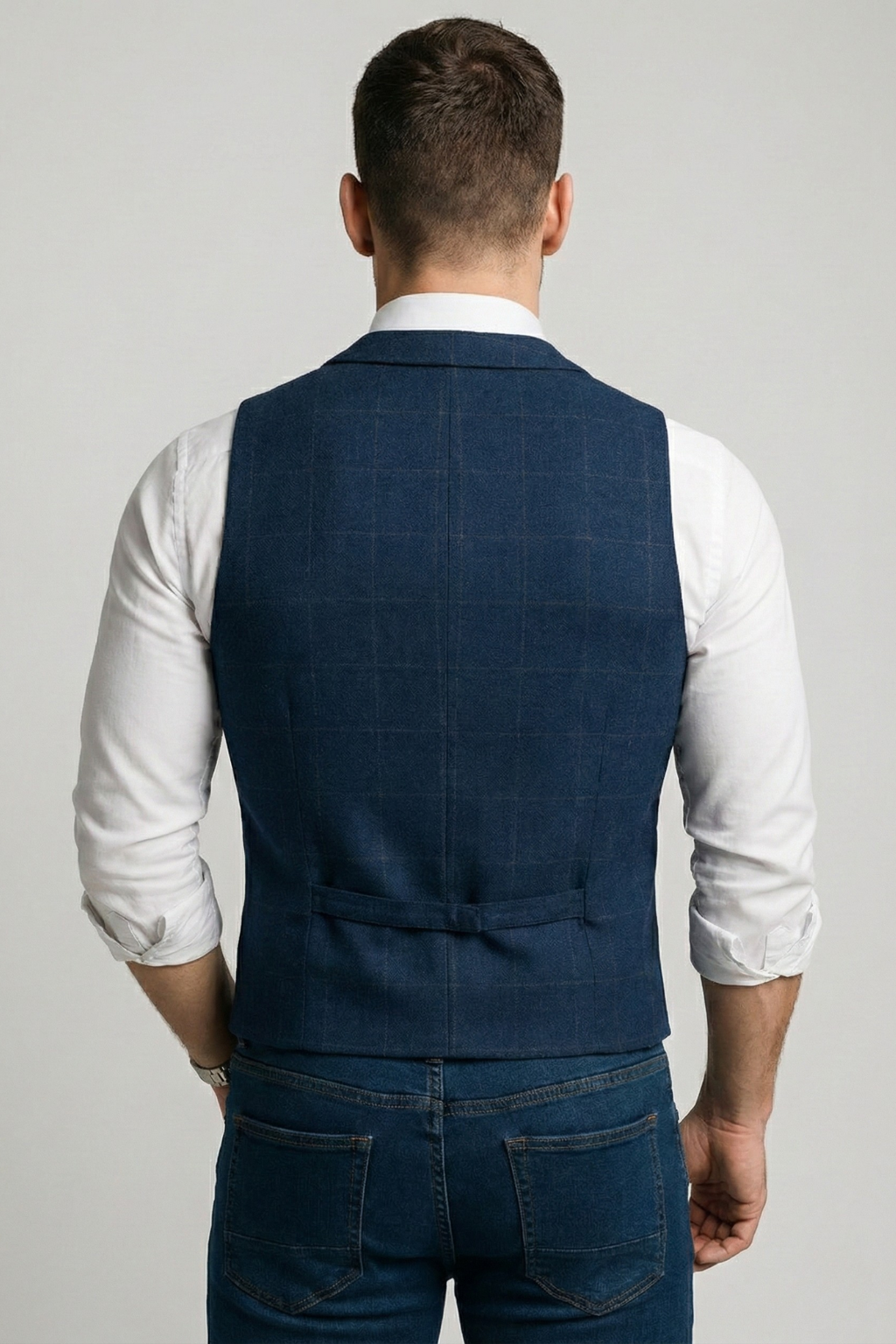 Dama Washington Conrad men's tweed v-neck waistcoat - view 4
