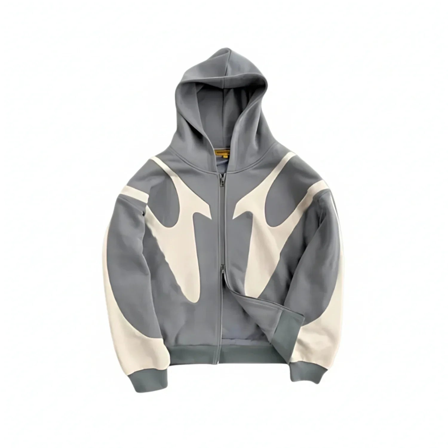 Axel | Men's Oversized Zip Up Hoodie Navy Cream Colorblock