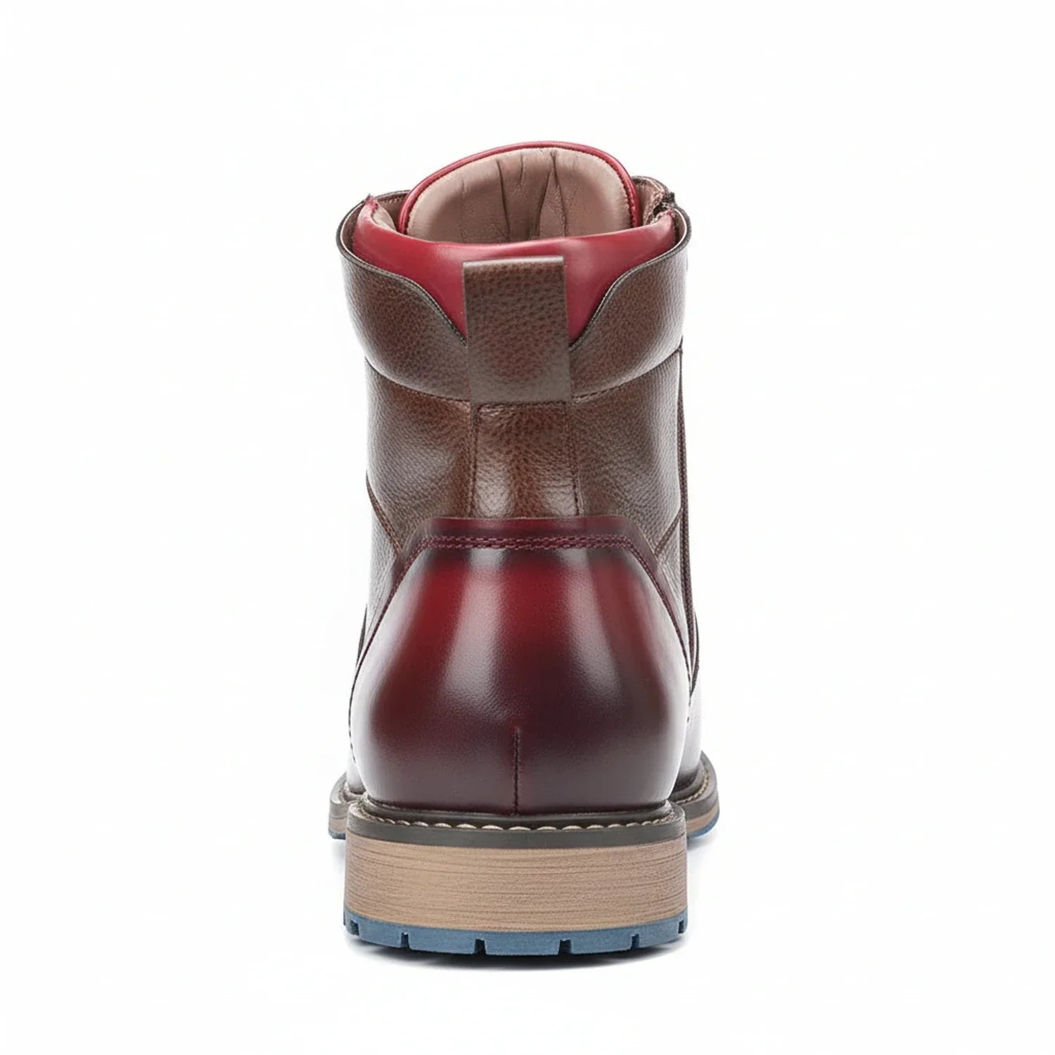 Axel | Men's Leather Lace Up Boots Brown Red