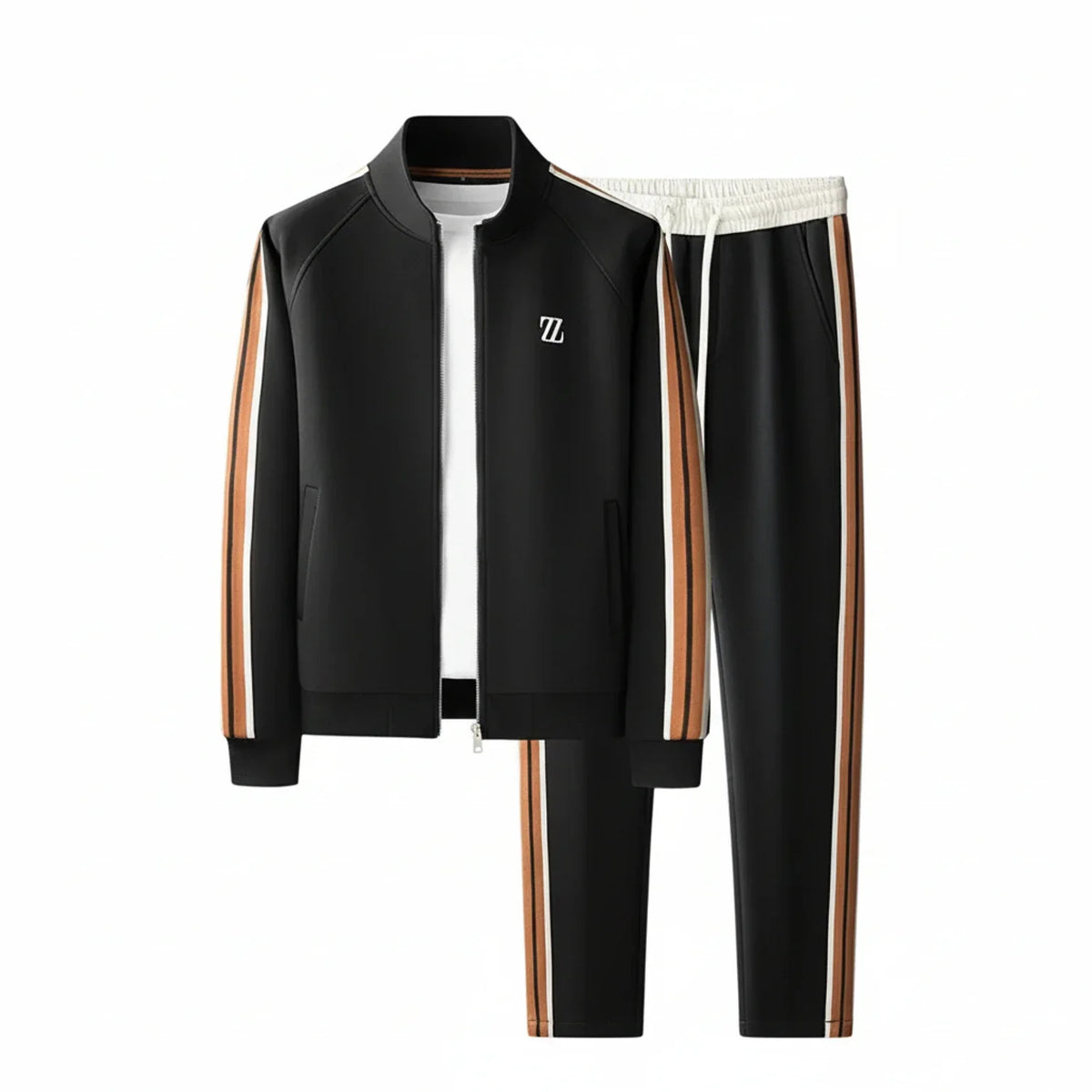 Dama Washington Vance men's tracksuit brown zip up jacket jogger set - view 4