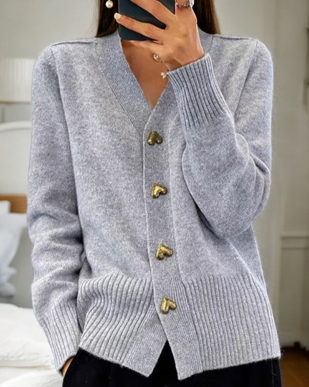 Dama Washington Celeste cardigan - front view