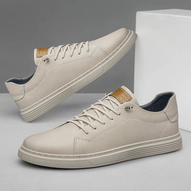 Axel | Men's Casual Lace Up Sneakers Black White