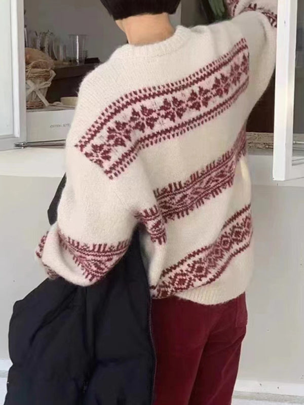 Dama Washington Reinette women's fair isle crewneck sweater - view 4