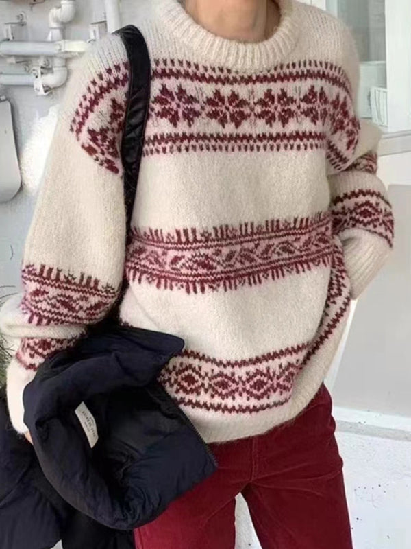 Dama Washington Reinette women's fair isle crewneck sweater - view 6
